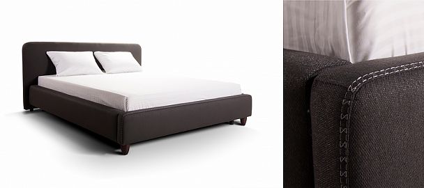 Кровать "Норвегия" тёмно коричневая - Вид 1