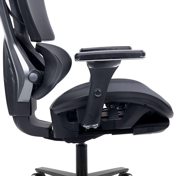 Кресло ATRONE (АТРОН) "Optimus ER-707", адаптивный механизм со слайдером, сетка, черный/серый, 532967 - Вид 17