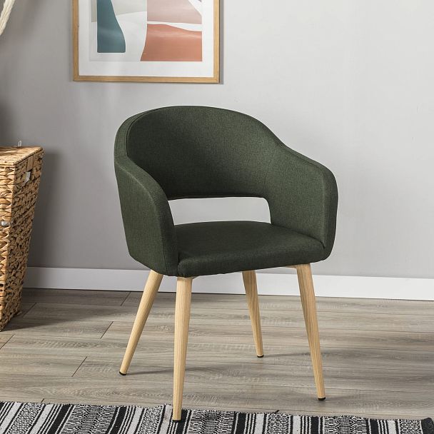 Кресло Oscar тёмно-зеленый/нат.дуб - Вид 8