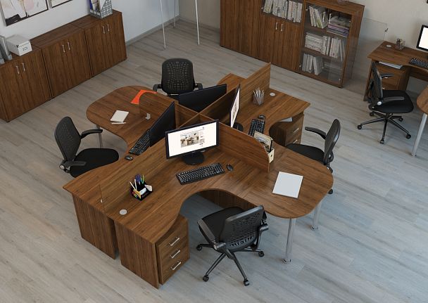 Стол эргономичный левый Trend 160x90x75 белый - Вид 18