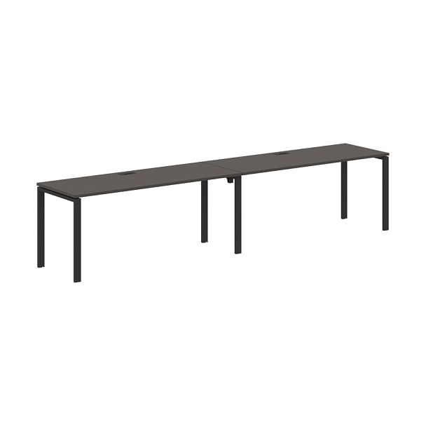 Стол 2-х местный EUWST 3567 Мокко/Черный 3526х670х750 EDIS - Вид 1