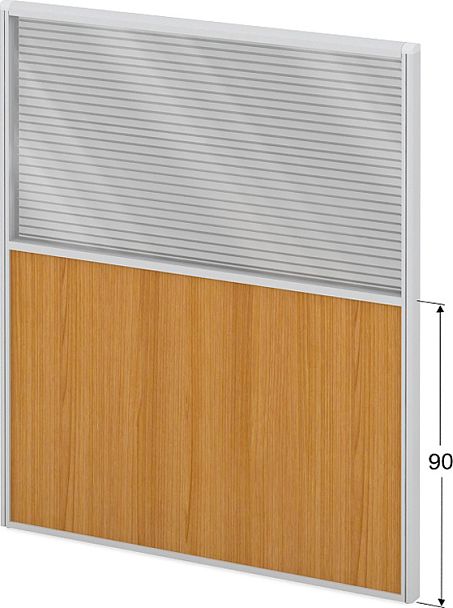 Модуль комбинированный "Мобильные офисные перегородки «Логика»"  ПК-ЛГ-МДК167х150/90Ж/Д-В1-303 ольха - Вид 1