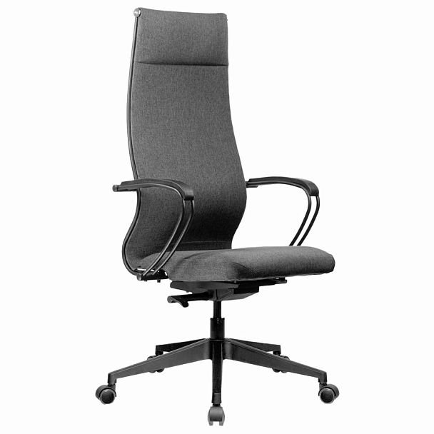 Кресло МЕТТА "ErgoLife" 10 B1-162K, пластик, синхромеханизм, ткань, темно-серое - Вид 3