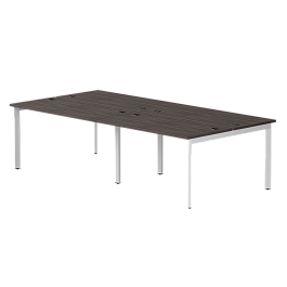 Бенч-система на 4 места Everprof EVO на металлокаркасе 2360х670(1370)x755 опоры 45гр Дуб Пасадена/Белый - Фото предпросмотра