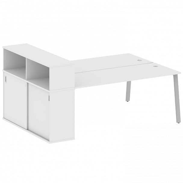 Рабочая станция "Metal System" БА.РС-СШК-2.5 белый/серый - Вид 1