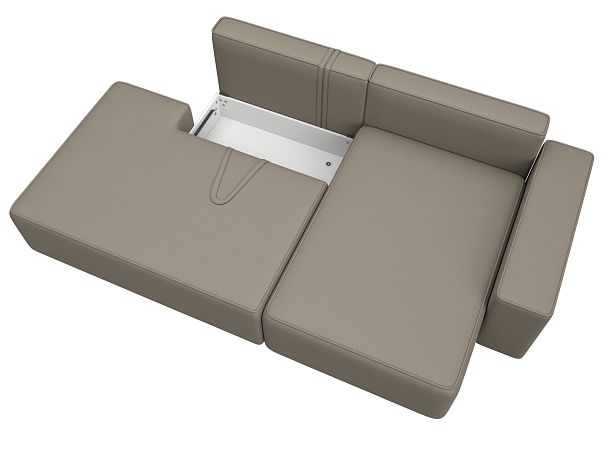 Диван угловой Лига-079 угол правый Экокожа бежевый - Вид 7