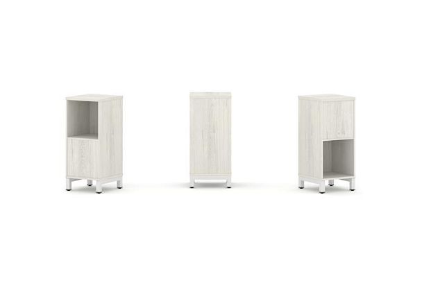 Стайл Проджект Набор стеллажа 2-х сторон., 2 яр. SN.NSD-211 Дуб Наварра/Металл Белый 387*400*881 - Вид 1