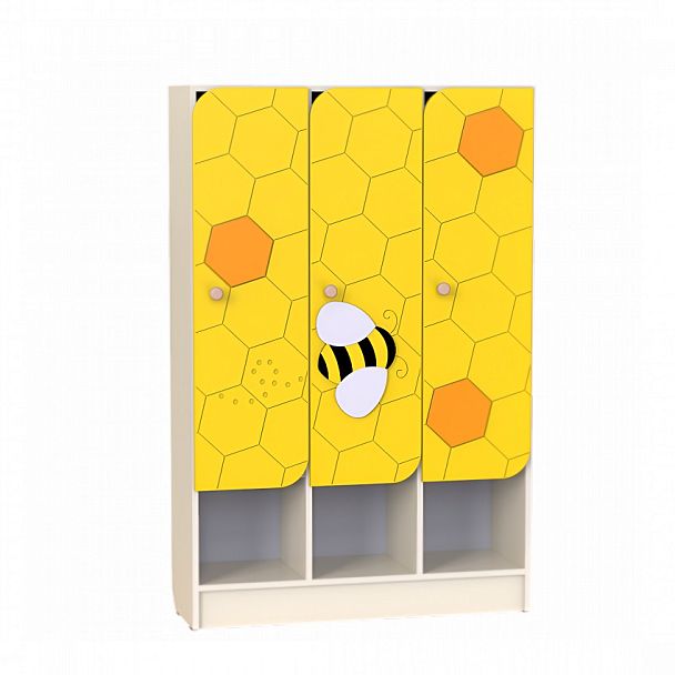 Шкаф 3-х секционный  с нишей под обувь Пчёлка  ШФН-017 - Вид 1