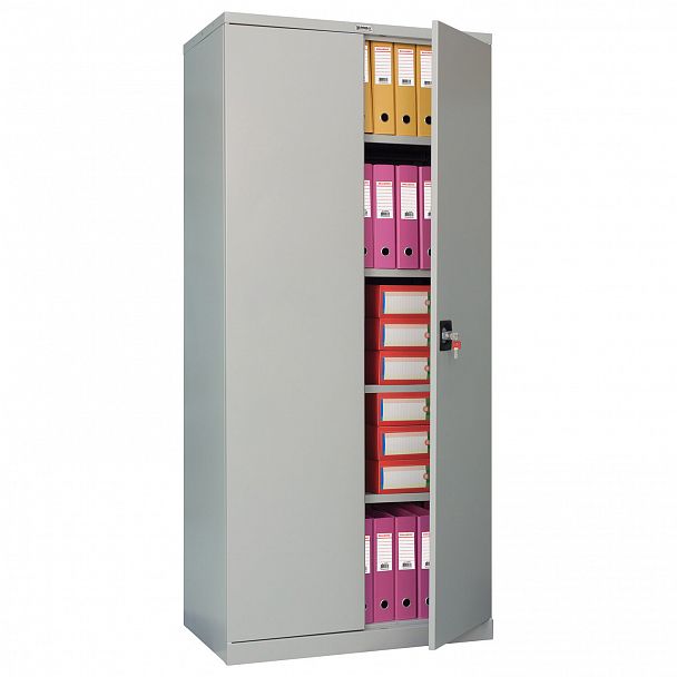 Шкаф металлический офисный BRABIX "MK 18/91/37", 1830х915х370 мм, 45 кг, 4 полки, разборный, 291135, S204BR180102 - Вид 10