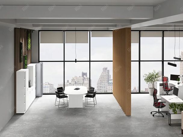 UNITY PС4-14 R БЕЛЫЙ Офисный стол угловой Правый 1400х1000х750 - Вид 3