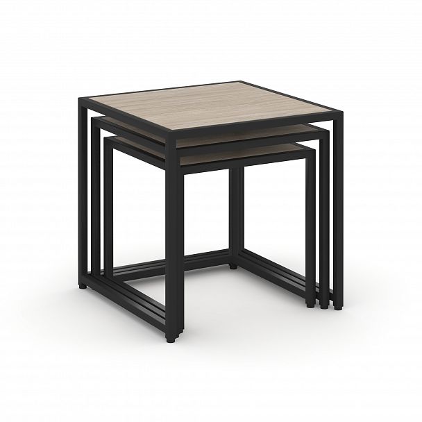 Стол журнальный "Loft" VR.L-SJK-50 Дуб Аттик/Черный - Вид 2