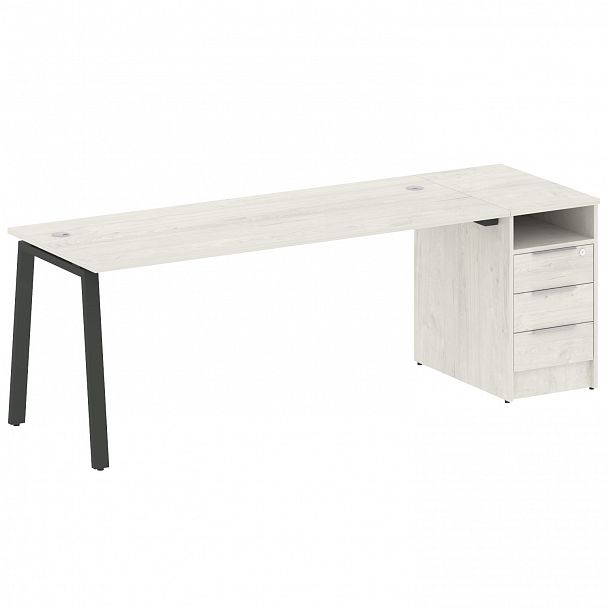 Рабочая станция "Metal System" БА.РС-СТП -1.5 дуб наварра/антрацит - Вид 1