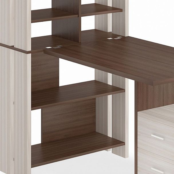 Стол компьютерный Домино Лайт СТЛ-ОВХ+С100Прям Карамель/Шамони - Вид 3