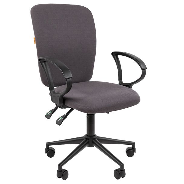 Кресло CHAIRMAN 9801 BLACK, ткань серии Т, серый - Вид 1