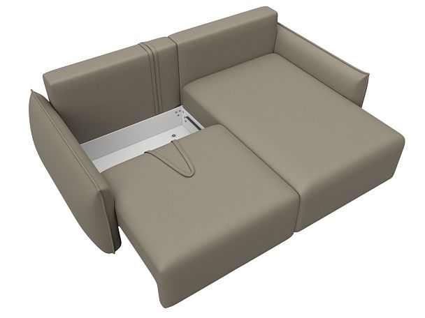 Диван угловой Лига-051 НПБ угол универсальный Экокожа бежевый - Вид 7