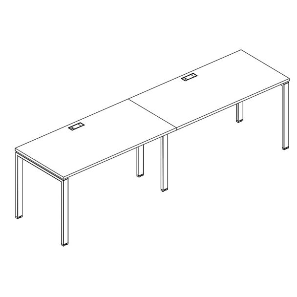 Станция (2х140) рабочая опоры UNO A4 А4 Б1 014-2 БП антрацит премиум / металлокаркас серый - Вид 3