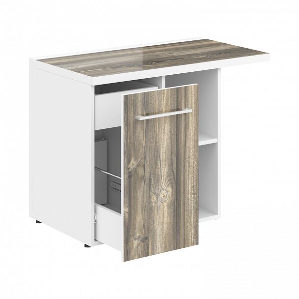 Тумба приставная "Morris" MCRT 1055(L/R) дуб базель/белый - Вид 2