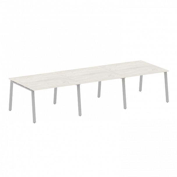 Стол для переговоров "Metal System" БА.ПРГ-3.2 дуб наварра/серый - Вид 1