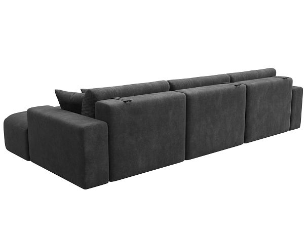 Диван угловой Лига-036 НПБ Классик Лонг правый угол Велюр серый - Вид 6