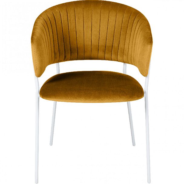 Комплект кухонных стульев Даксон горчичный велюр/белый, 2 шт. - Вид 2