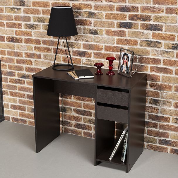 Стол письменный/компьютерный BRABIX "Scandi CD-017", 900х450х750 мм, 2 ящика, венге, 641896, ЦБ013706-3 - Вид 10