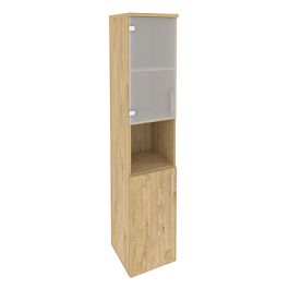 Onix Шкаф высокий узкий левый O.SU-1.4 (L) Тиквуд светлый 400*420*1977 - Фото предпросмотра