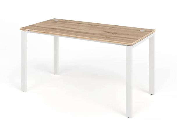 TANDEM RTD064-MK-140-V Стол прямой на металлокаркасе ун-й 1400х700х750 Вотан/Белый - Вид 1