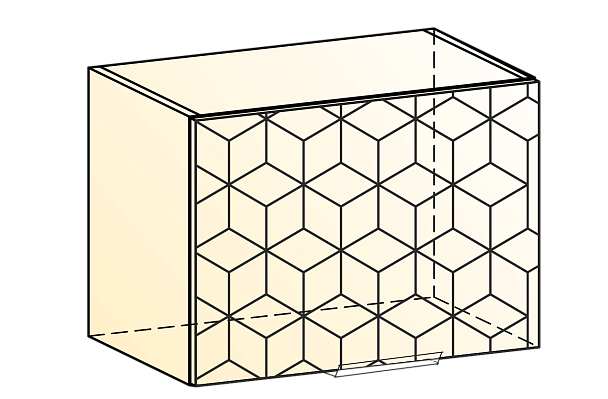 Стоун Шкаф навесной L500 Н360 (1 дв. гл.) с фрезеровкой 23.01.02.2280  - Вид 4