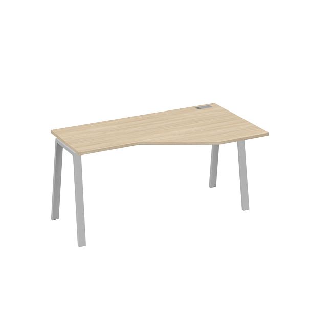 Стол эргономичный правый "Техно" на металлокаркасе TRE A4 А4 Б3 056 БП дуб скандинавский / металлокаркас серый - Вид 1