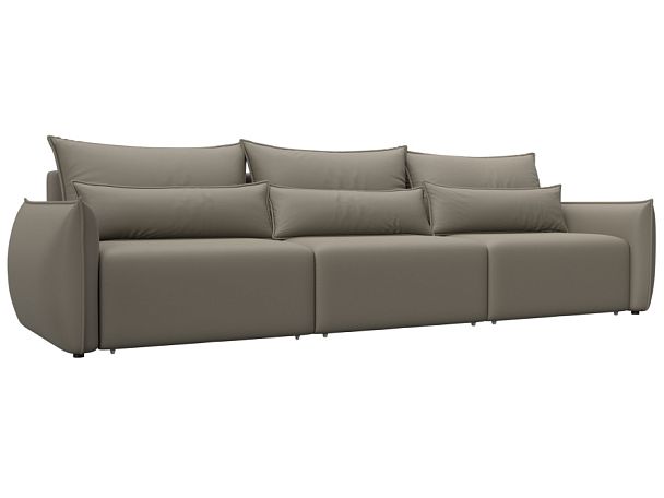 Диван прямой Лига-051 НПБ Лонг Экокожа бежевый - Вид 1