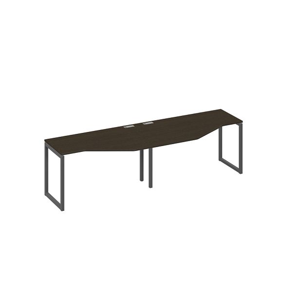 Рабочая станция опоры QUATTRO столы (2х140) Техно A4 А4 Б4 053-2 БП венге / металлокаркас антрацит - Вид 1