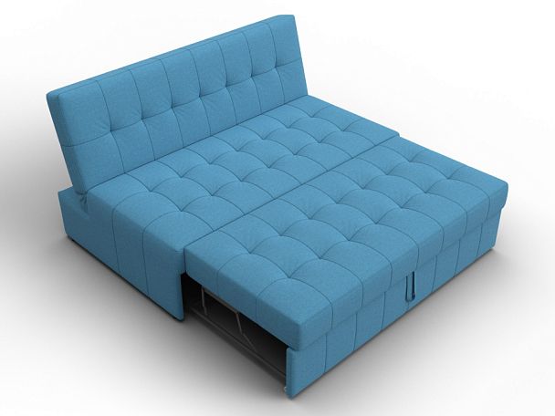Диван прямой Лига-107 (140) Рогожка голубой - Вид 7