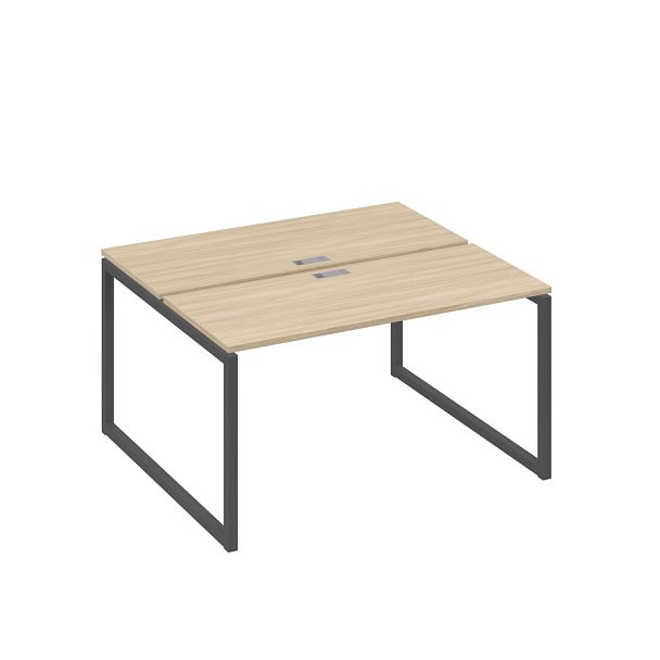 Станция (2х140) офисная с металлокаркасом QUATTRO A4 А4 Б4 171 БП дуб скандинавский / металлокаркас антрацит - Вид 1