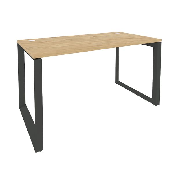 Onix Стол рабочий на О-образном м/к O.MO-SP-3.7 Тиквуд светлый/Антрацит металл 1380*720*750 - Вид 1