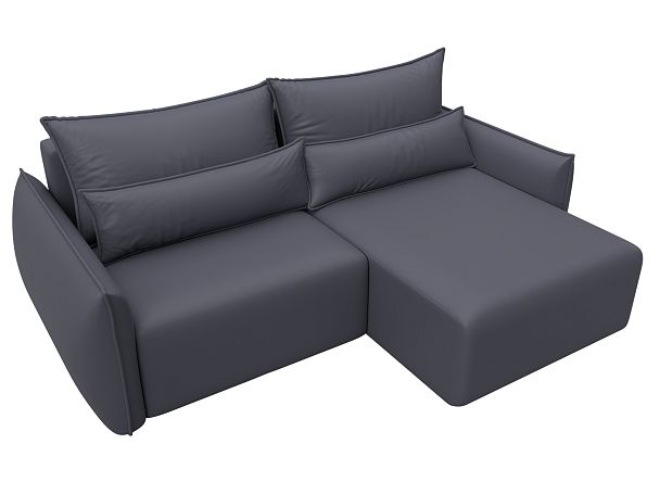 Диван угловой Лига-051 НПБ угол универсальный Экокожа серый - Вид 6