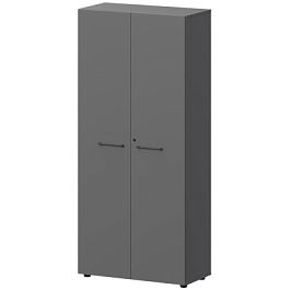 Шкаф высокий закрытый СМШ58F(Ч) Графит 792x380x1990 Кортез - Фото предпросмотра