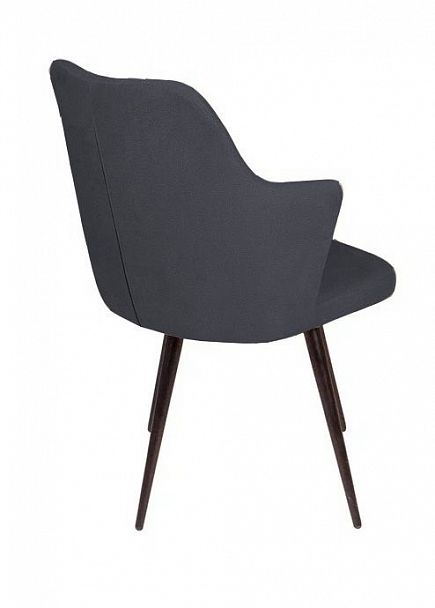 Стул поворотный на 90 градусов, функция возврата, антишум Hunt ромб, бархат 03 / чёрный конус - Вид 5