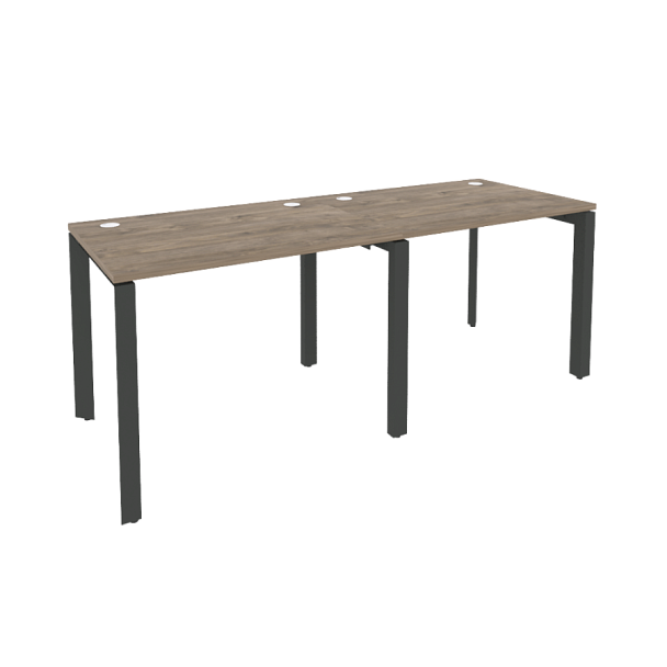 Onix Рабочая станция на П-образном м/к O.MP-RS-2.1.7 Тиквуд темный/Антрацит металл 1960*720*750 - Вид 1