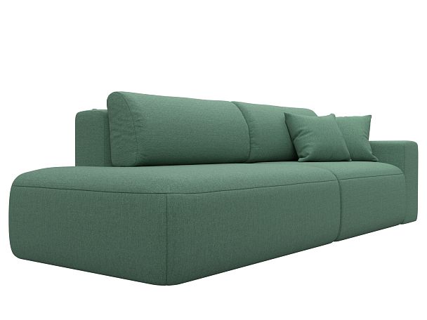 Диван прямой Лига-036 НПБ Модерн подлокотник справа Рогожка зеленый - Вид 3