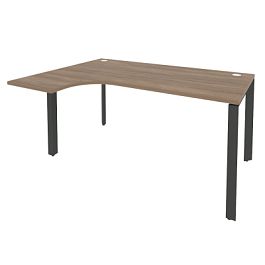 Onix Стол эргономичный левый на П-образном м/к O.MP-SA-4 (L) Дуб аризона/Антрацит металл 1580*1180*750 (800/460) - Фото предпросмотра