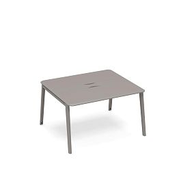 Стол для переговоров с кабель-каналом METAL Time metal ТМ М1 154 мокко премиум - Фото предпросмотра