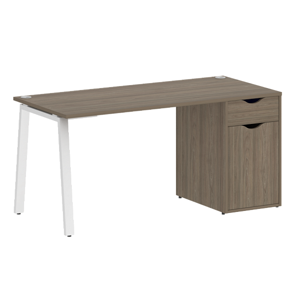 Home Office Стол письменный VR.SP-3-158.1.A Вяз/Белый металл 1580*720*750 - Вид 1