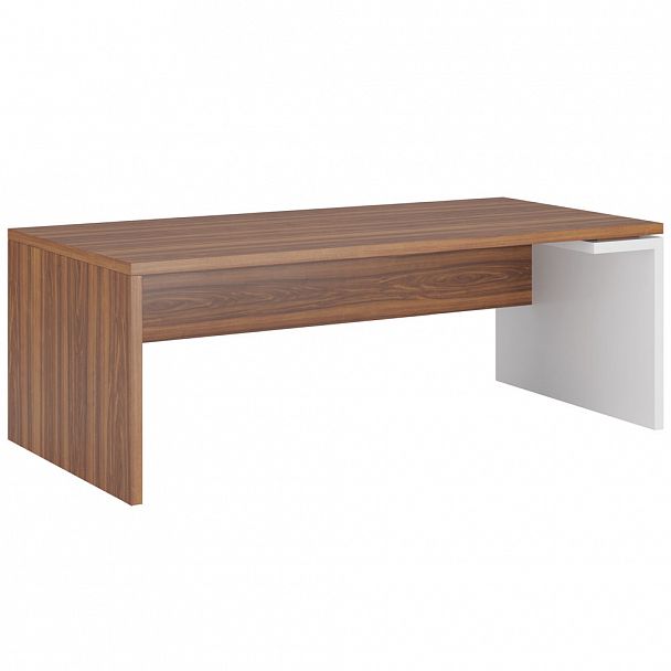 Стол рабочий правый Zion 200x100x74 орех - Вид 1