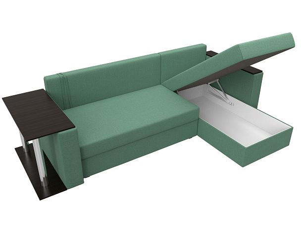Диван угловой Атланта Лайт правый угол Рогожка зеленый - Вид 9