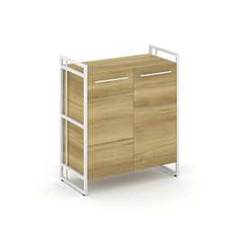 Rift Шкаф 2 ниши широкий RF.SS-21 Дуб Винченцо/Металл Белый 798*396*924 - Фото предпросмотра