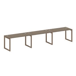Metal System Quattro Р. ст. на 3 раб. места на О-образном м/к 50БО.СМ-3.3 Вяз/Мокко металл 4200*720*750 - Фото предпросмотра
