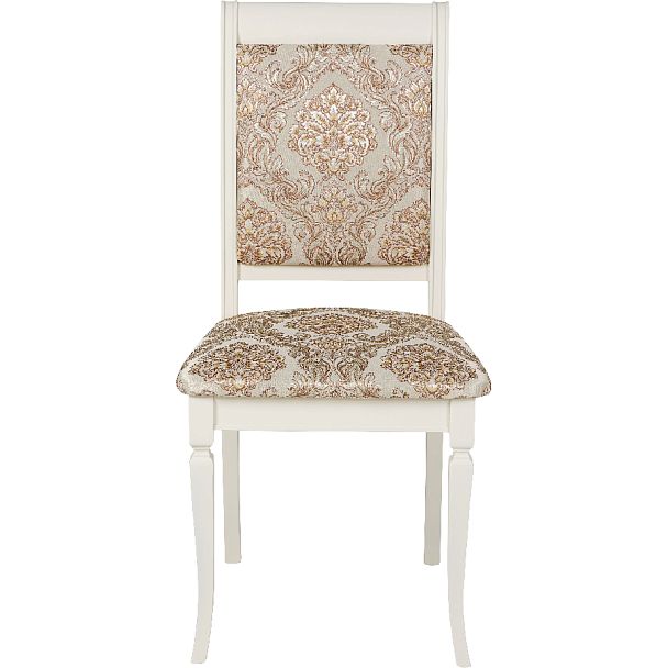 Стул деревянный с мягким сиденьем Бармс Слоновая кость/Бежевый жаккард - Вид 2