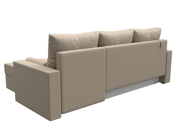 Диван угловой Верона Лайт угол правый (полностью экокожа бежевая) - Вид 6