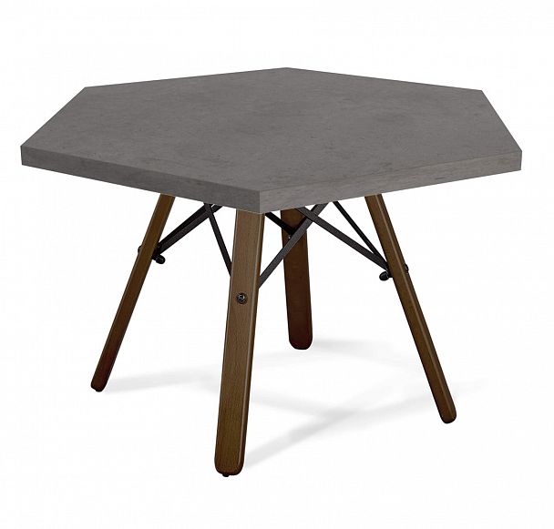 Столик журнальный Sheffilton SHT-S70/TT20 ЛДСП 70 темный орех/бетон чикаго темно-серый - Вид 2