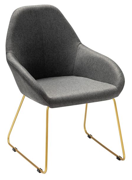 Кресло Kent тёмно-серый/Линк золото - Вид 1